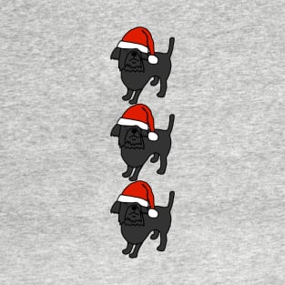 Stack of Cute Christmas Santa Dogs T-Shirt